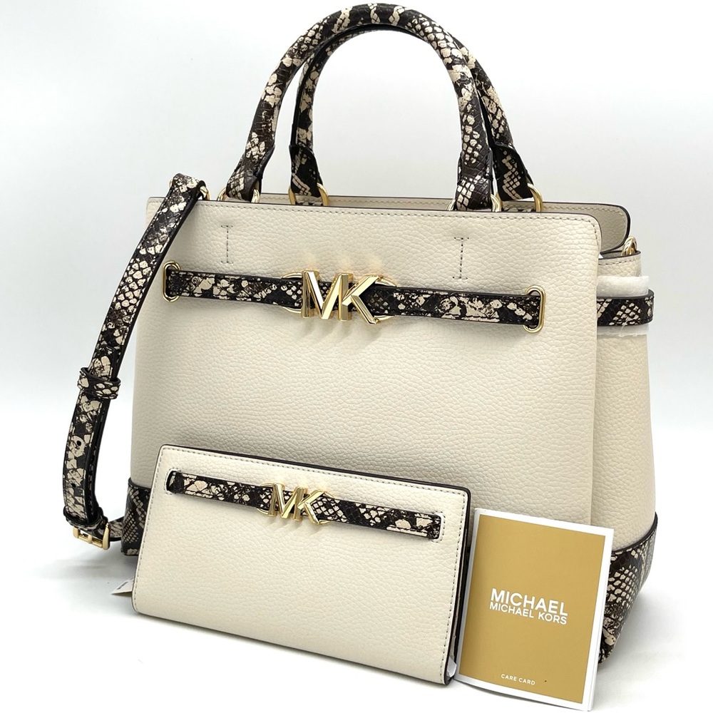 Michael Kors Reed Large Center Zip Satchel Crossbody Bag & Large Bifold Wallet